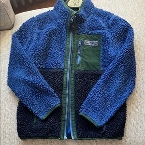 VineyardVines Navy and Forest Fleece Jacket